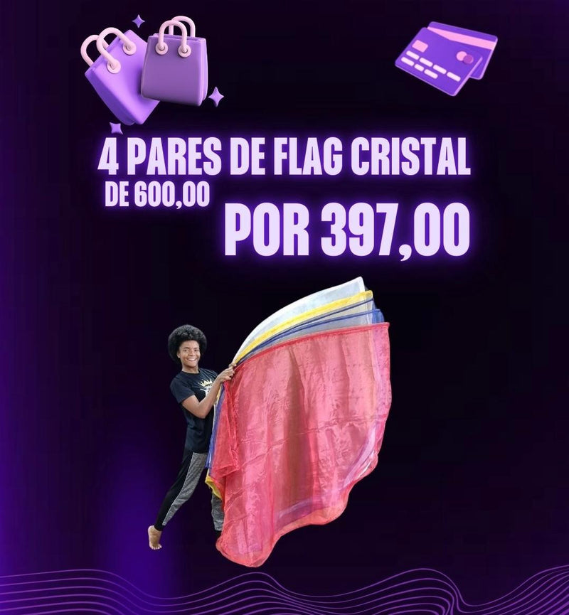 Combo Cristal – 4 Pares de Flags com Frete Grátis