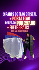 Combo Cristal -  3 PARES + Porta Flags e Frete Grátis