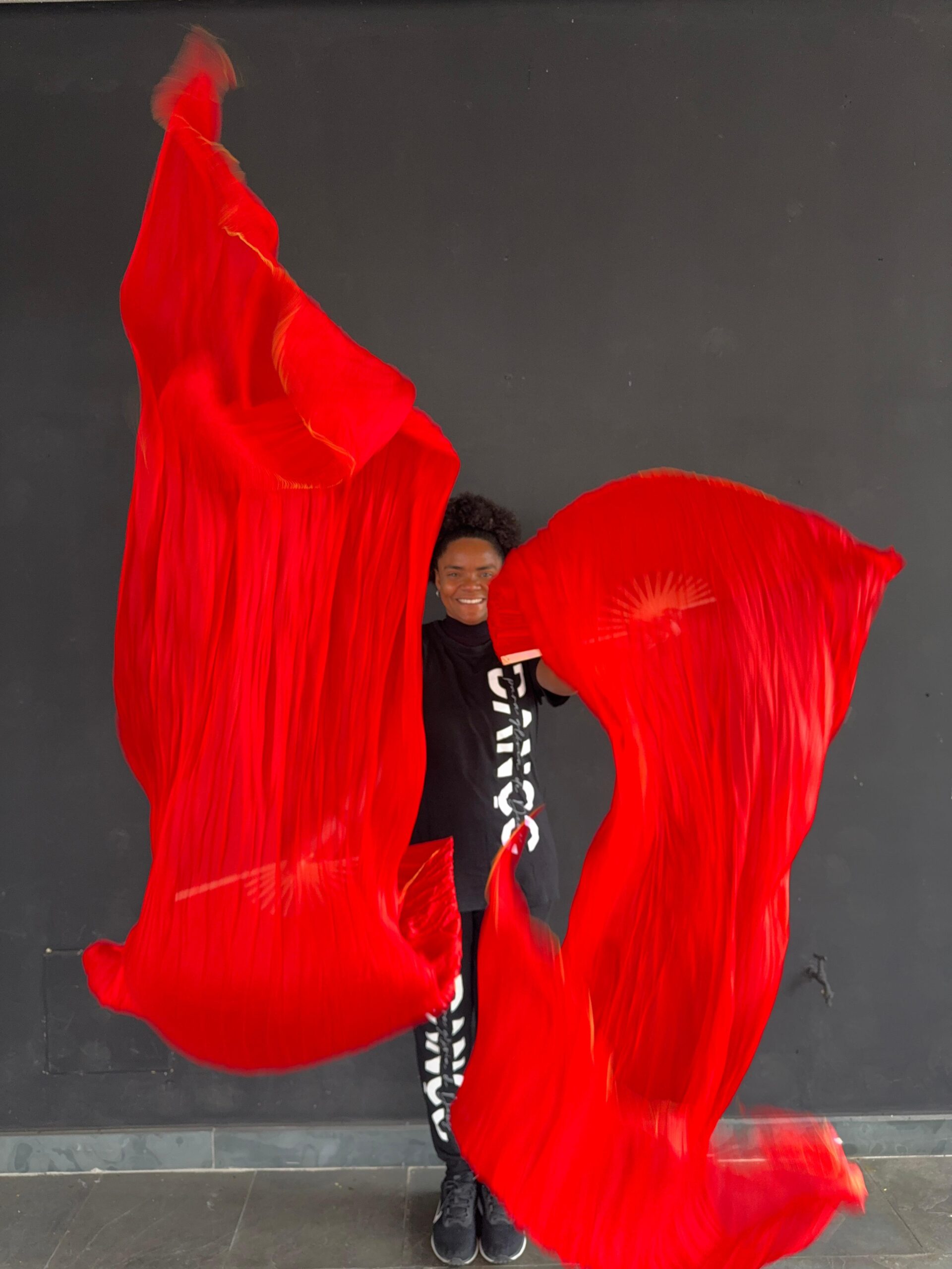 Leque Vermelho SEDA PURA - Imagem 2