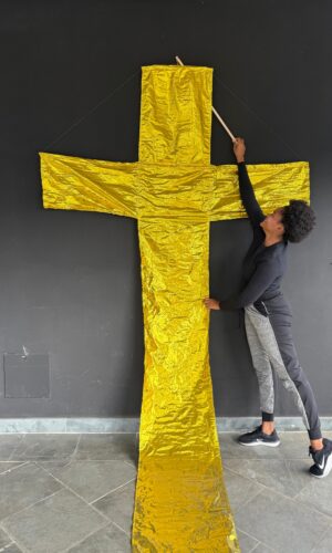 Flag Pipa Cruz Dourada